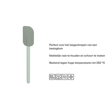 Mepal spatel klein chef it - 20.5 cm - schraapt kommen perfect schoon - hittebestendige silliconen: tot 250°c - magnetron- en vaatwasmachinebestendig - keukengerei - nordic sage