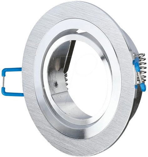 Load image into Gallery viewer, V-tac inbouw spot verstelbaar 50mm rond geborsteld aluminium 5013364
