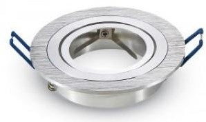 Load image into Gallery viewer, V-tac inbouw spot verstelbaar 50mm rond geborsteld aluminium 5013364
