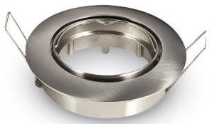 V-tac inbouw spot verstelbaar 50mm rond geschuurd staal 5013316