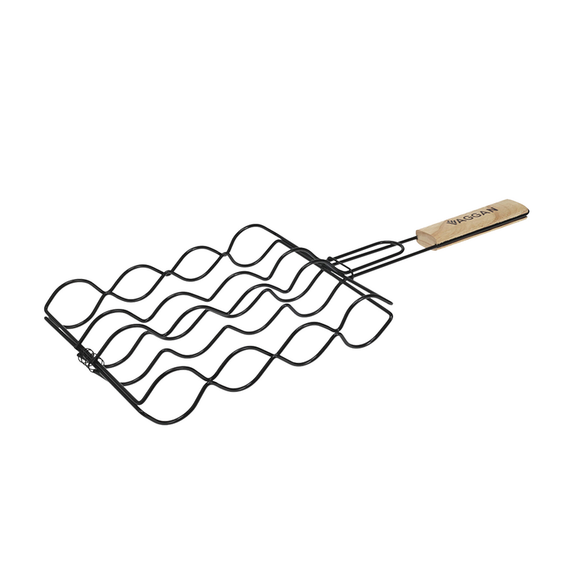 Afbeelding laden in galerijviewer, Vaggan barbecue worstgrill zwart 26x31cm
