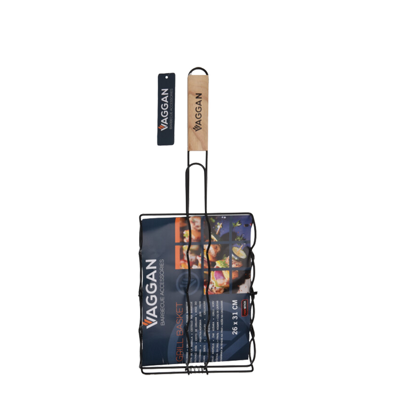 Afbeelding laden in galerijviewer, Vaggan barbecue worstgrill zwart 26x31cm
