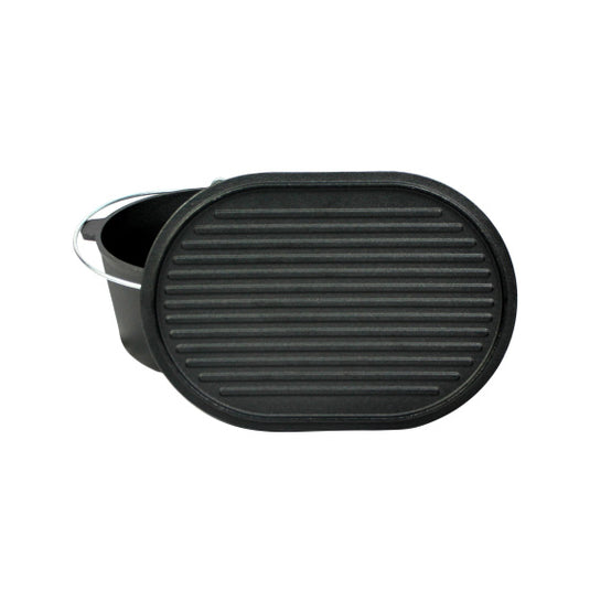 Valhal Dutch Oven Braadpan Gietijzer met deksel Ovaal 9 L