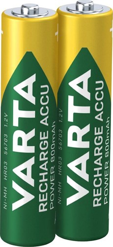 Varta aaa accu 800ma blister 2 r2u