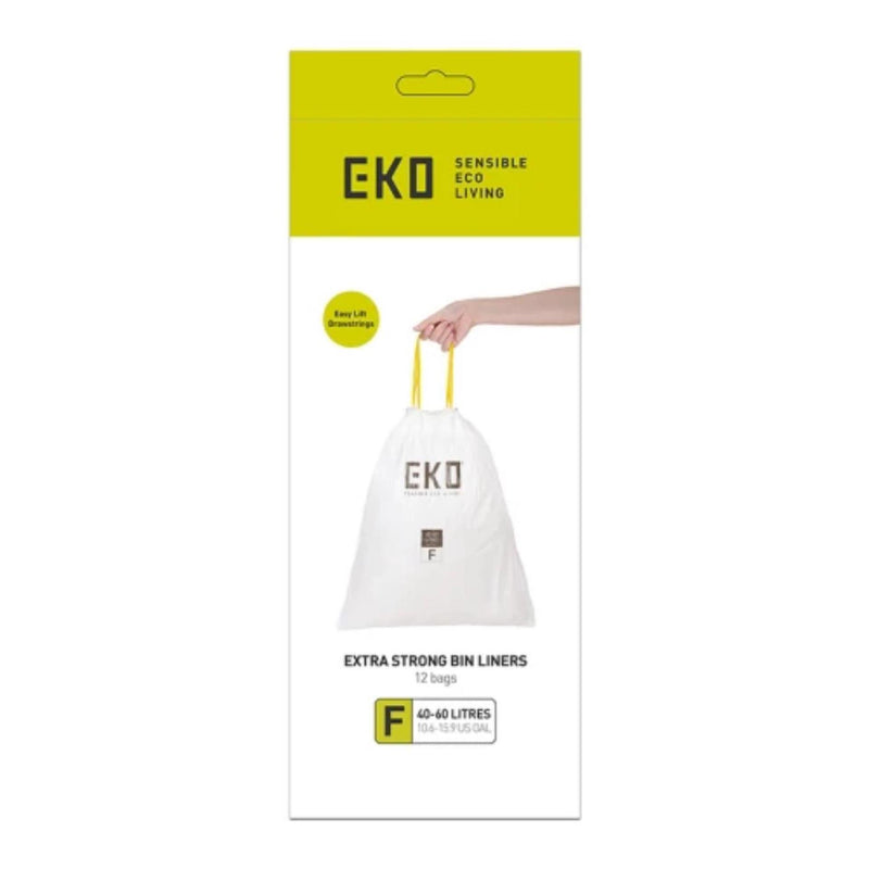 Load image into Gallery viewer, Eko afvalzak type f 40-60l rol a 12 zak wit
