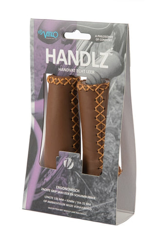 Velo grips leather 92/135 set dark brown