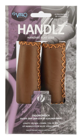 Velo grips leather 92/135 set dark brown