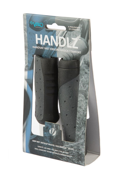 Velo handvat kraton gel 92+130mm, zwart grijs