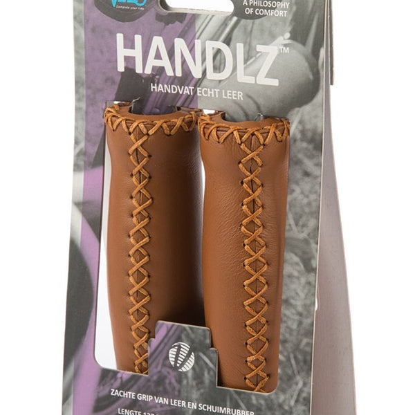 Velo Handvat Leer 128mm Bruin zacht, vochtregulerend, dempend