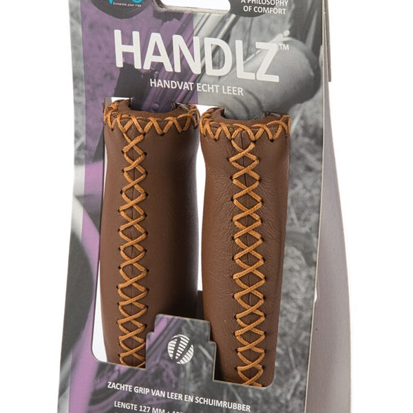 Velo grips leather 2x127 set dark brown