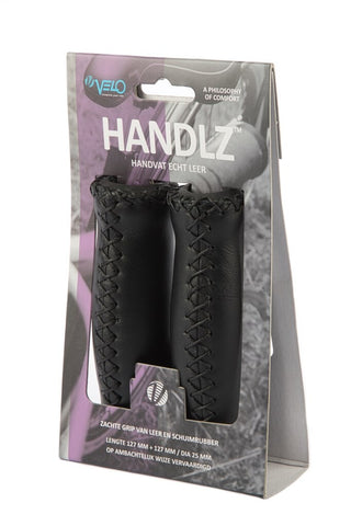 Velo grips leather 2x127 set black