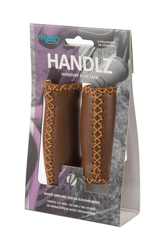 Velo grips leather 92/127 set dark brown