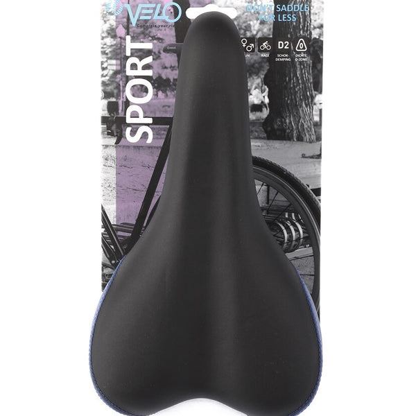 Velo plush saddle sport unisex black-blue vl-3011 30.330.11b on card