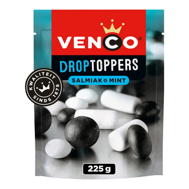 Venco droptoppers salmiak mint - drop mix - 10x225g