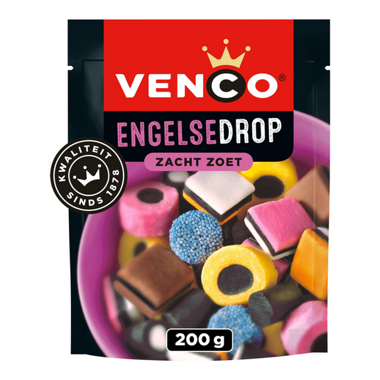 Venco engelse drop zak (10x 200g)