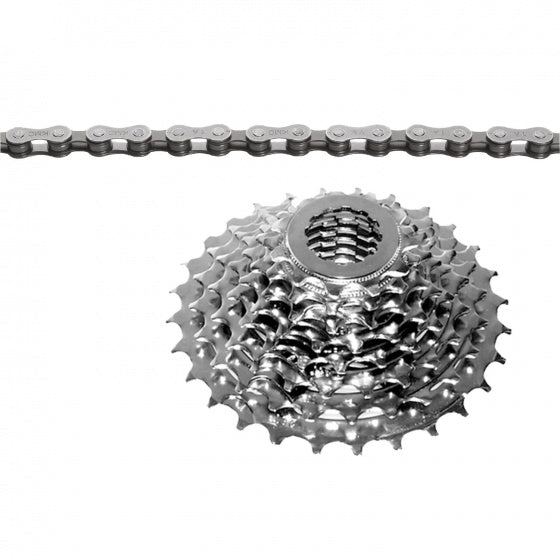 Load image into Gallery viewer, Ventura Set cassette + ketting 8S 11-32T zilver
