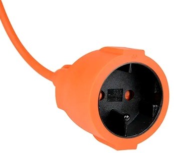Afbeelding laden in galerijviewer, Enzo verlengsnoer | pvc | oranje | 2x1,5qmm | 20m | technik
