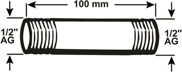Cornat galva buisnippel mm 1 2 100mm (530) - vfb5301210