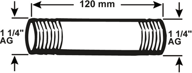 Cornat galva buisnippel mm 5 4 120mm (530) - vfb5305412