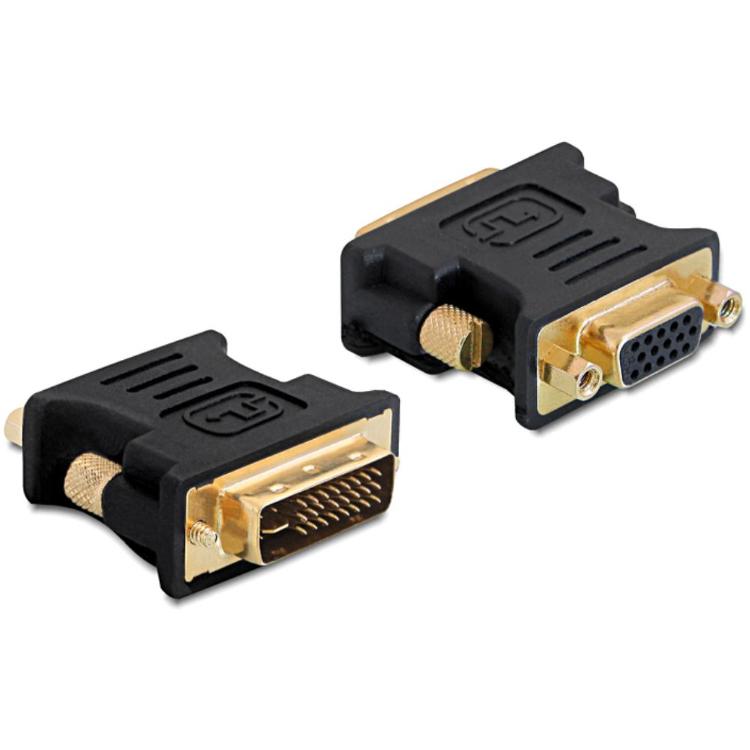 Load image into Gallery viewer, Delock adapter dvi-i naar vga (zwart, 65016)
