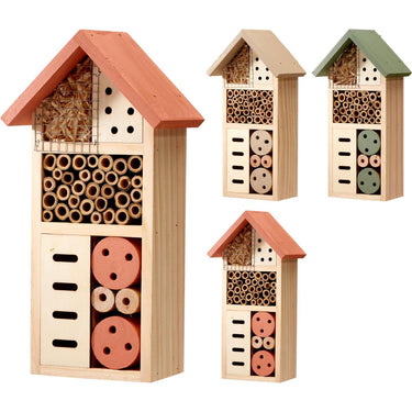 Pro garden insectenhotel 13x8,5x26cm 3 assorti