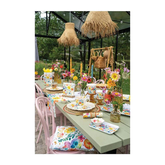 Ambiente tray vibrant spring white