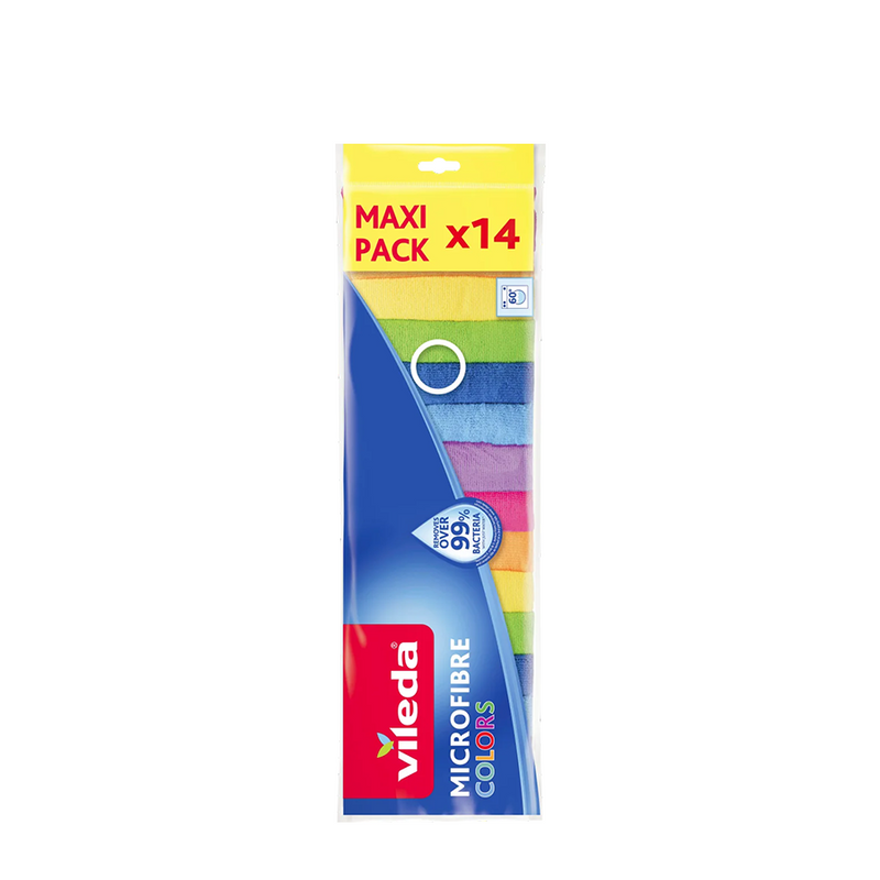 Load image into Gallery viewer, Vileda microvezeldoekjes colors 14 stuks
