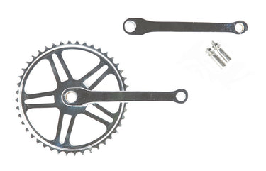 crankstel set met spiegat 44T 170 mm zilver