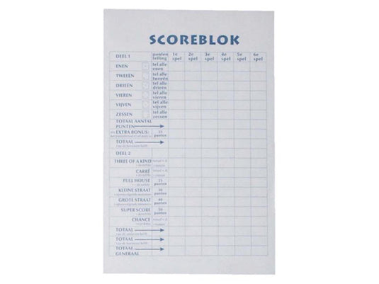 Haza scoreblok 9.4x14.5cm 250vel pak a 5 stuks
