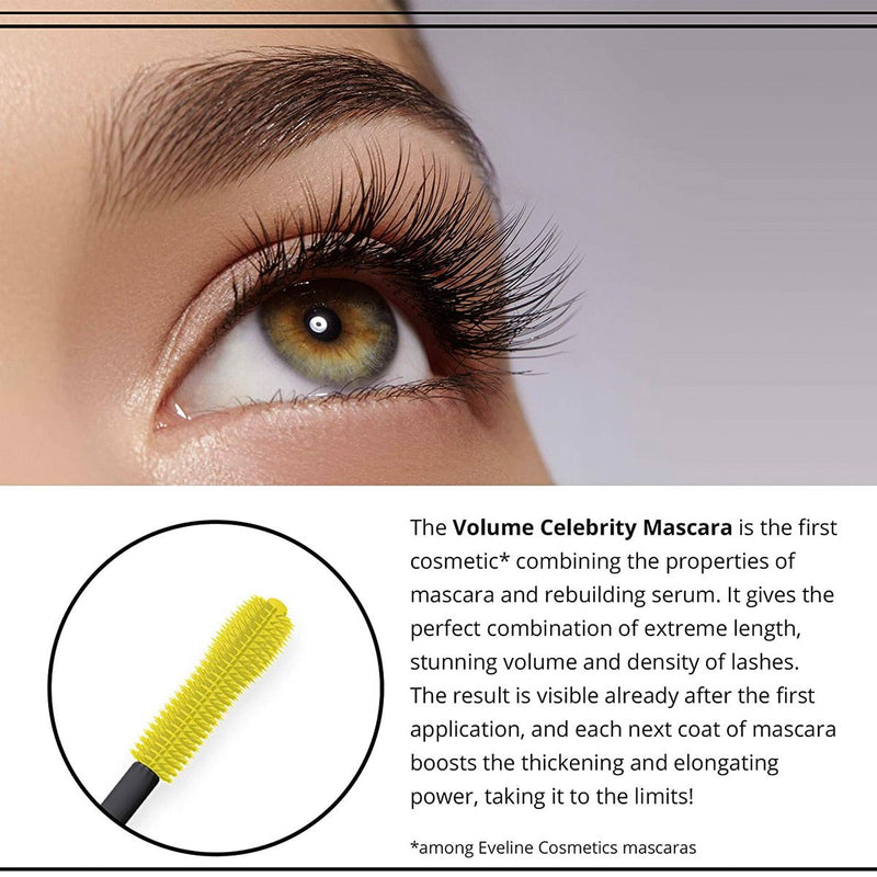 Load image into Gallery viewer, Eveline volume celebrities mascara zwart 9ml
