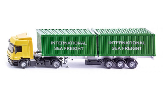 Siku vrachtwagen met containers (1:50)