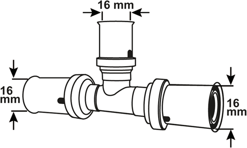 Load image into Gallery viewer, Cornat perskoppeling t-stuk 16mm 10s ms-a2 - vrptp500416n
