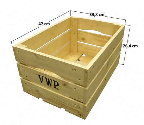 bicycle crate wood natural 40 liters