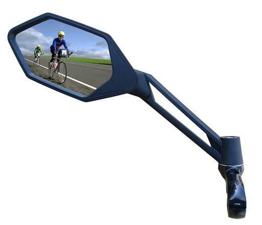 bicycle mirror E-bike adjustable left 12 cm black