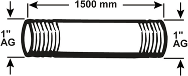 Cornat galva buis mm 1'' 1500mm (530) - vzs5301150