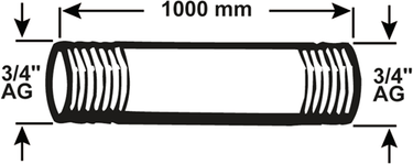 Cornat galva buis mm 3 4 1000mm (530) - vzs53034100