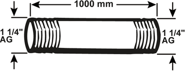Cornat galva buis mm 5 4 1000mm (530) - vzs53054100