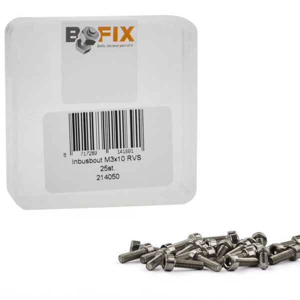 Box of 25 Allen screws m3x10 stainless steel