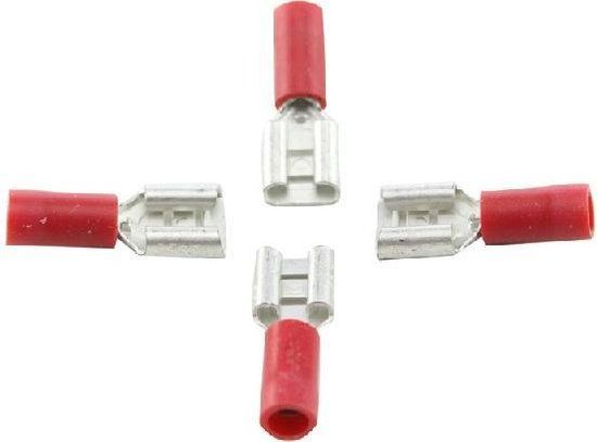 Cable shoe. flat, female, 6.3mm., per 25