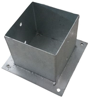 Waelbers paalhouder op plaat 151mm, thermisch verzinkt (fv) - 1 stuk(s) - 42836353.99