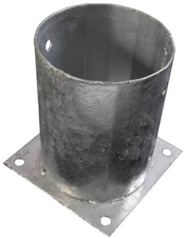Waelbers paalhouder op plaat rond 100mm, thermisch verzinkt (fv) - 1 stuk(s) - 428383.99
