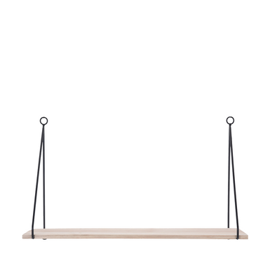 Wandrek hout en metaal 50x16x29cm