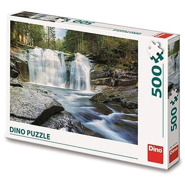 Dinotoys dino puzzel - watervallen van mumlava in tsjechie - 500 stukjes