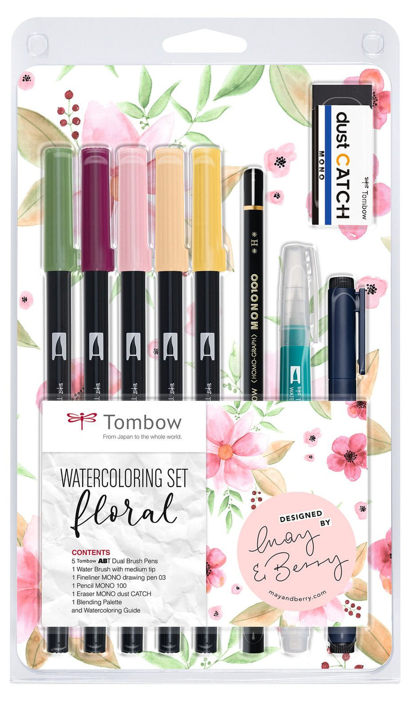 Load image into Gallery viewer, Tombow • watercolouring set floral
