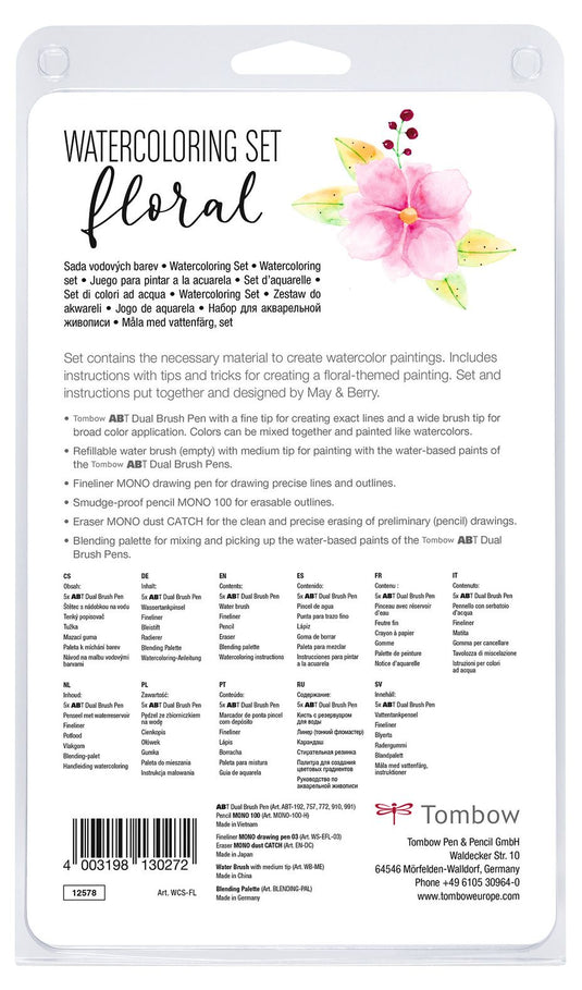 Tombow • watercolouring set floral