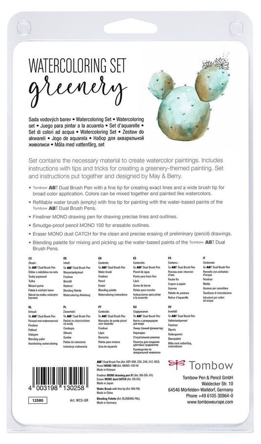 Tombow • watercolouring set greenery