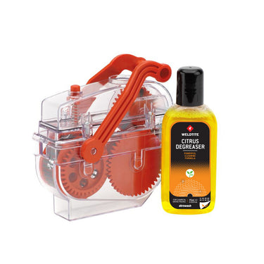 Weldtite kettingreinigingsapparaat chain cleaning set weldt. plastic