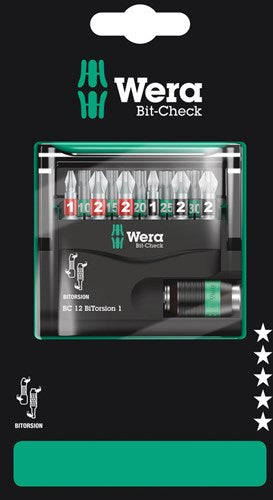 Load image into Gallery viewer, Wera 05136385001 12-delige bit-check bitorsion 1 bitset in cassette - 05136385001
