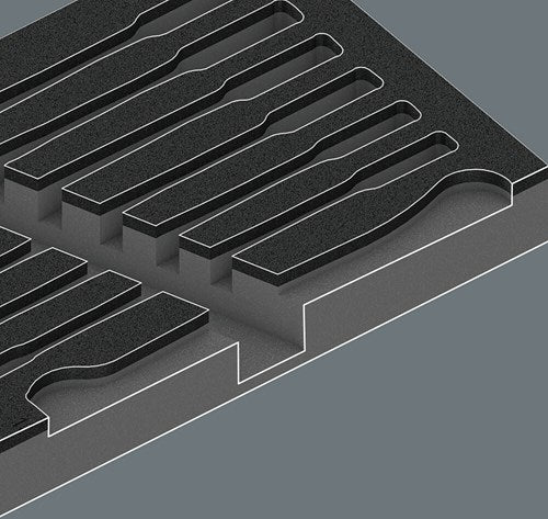 Load image into Gallery viewer, Wera 9830 schuimrubberen inzetstuk voor 6000 joker set 1, zonder gereedschap, 172 x 30 x 392 mm - 05137330001

