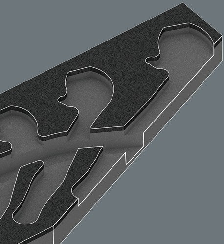 Wera zelfaanpassende steeksleutel 6004 joker set 1 gereedschapsset (zwart grijs, zelfinstellende steeksleutelset, in schuimrubberen inzet voor werkplaatswagen)